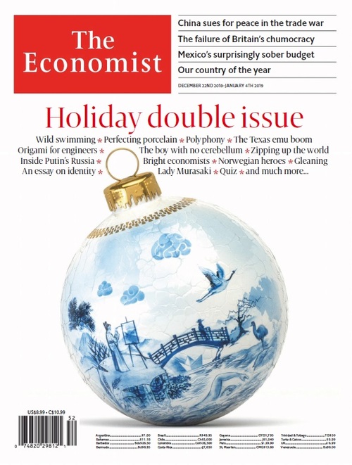 Product picture The Economist Magazine 22 Dec 2018 UK